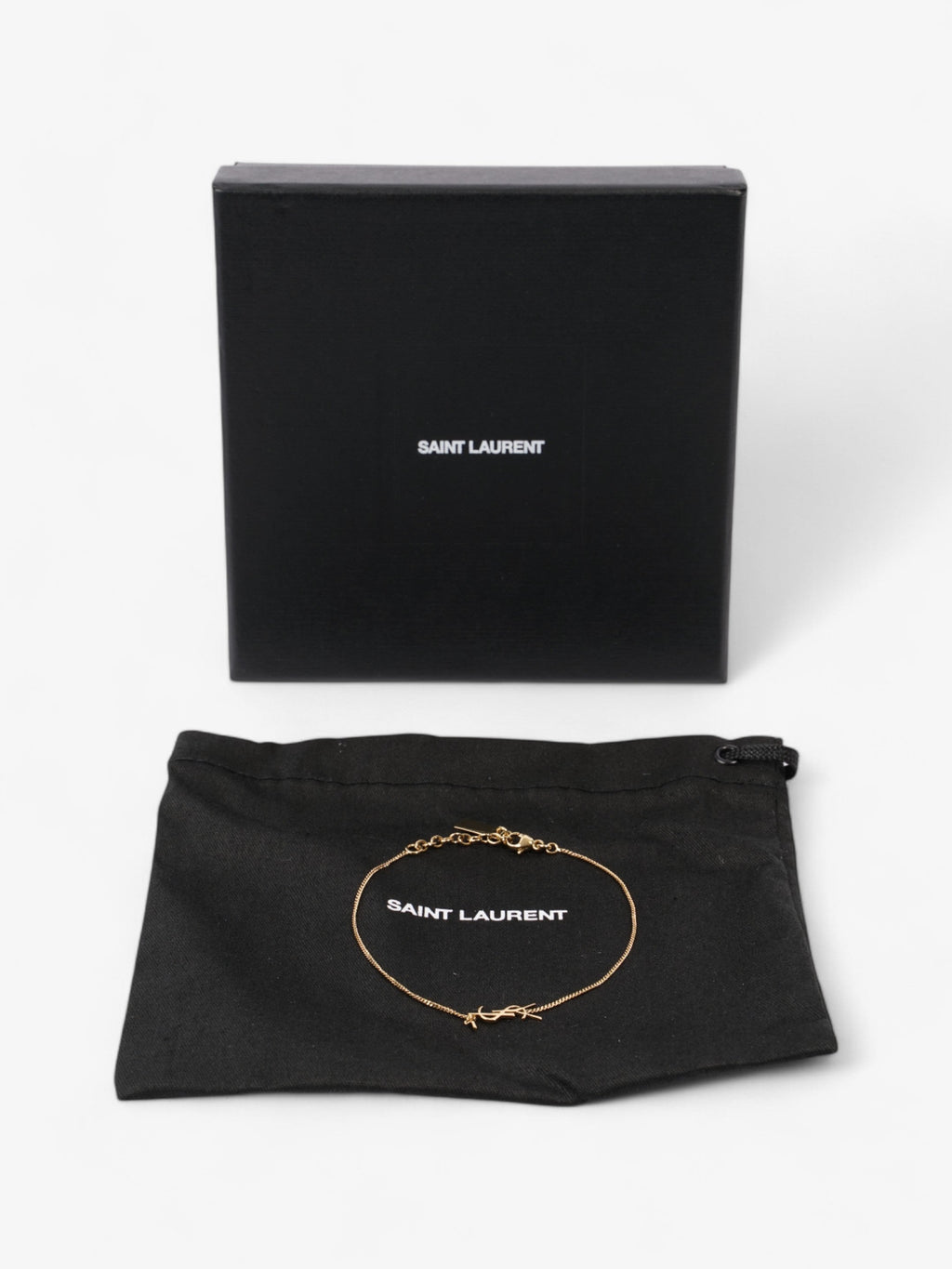Saint Laurent YSL Chain Bracelet Gold Brass Large