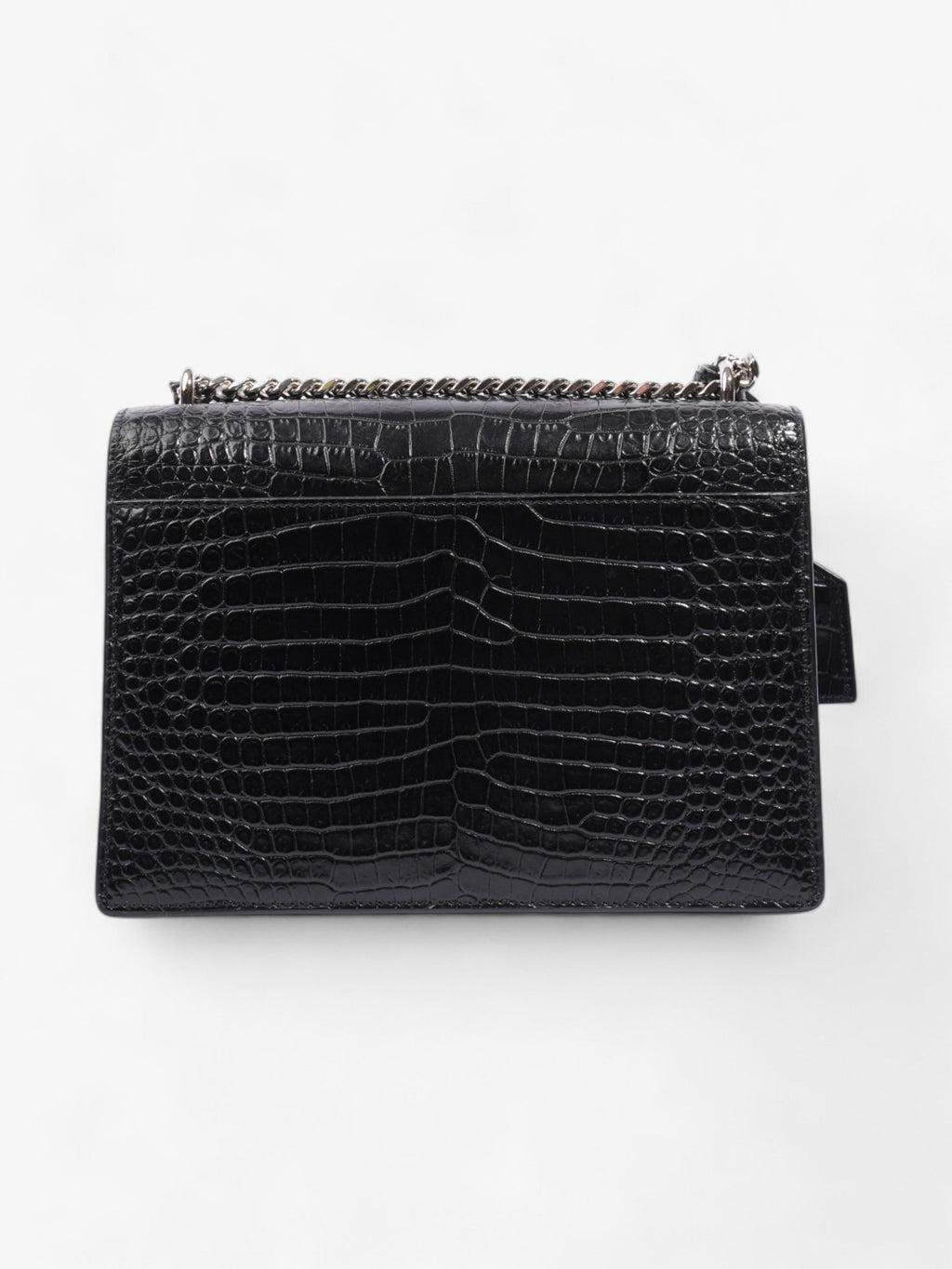 Saint Laurent Sunset Black Embossed Leather Medium