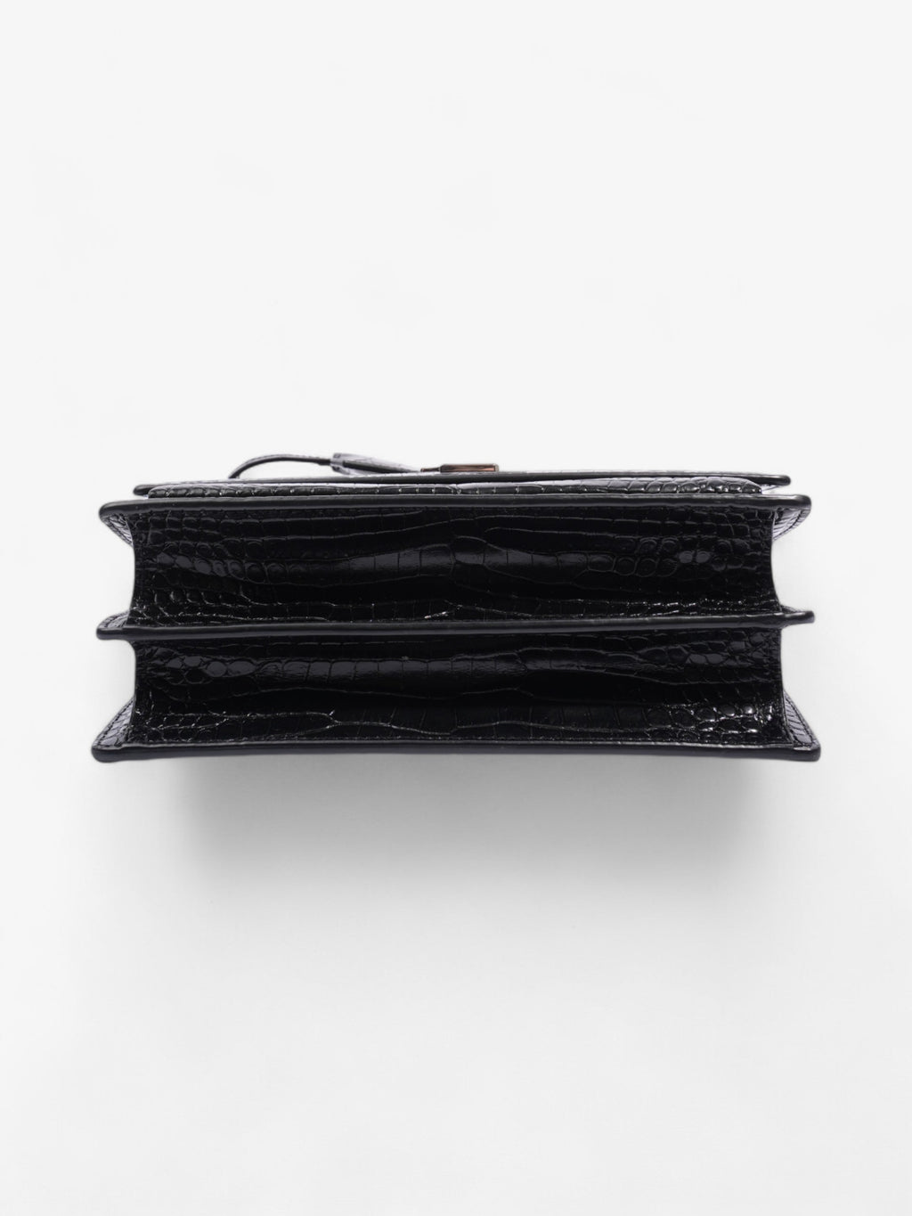 Saint Laurent Sunset Black Embossed Leather Medium
