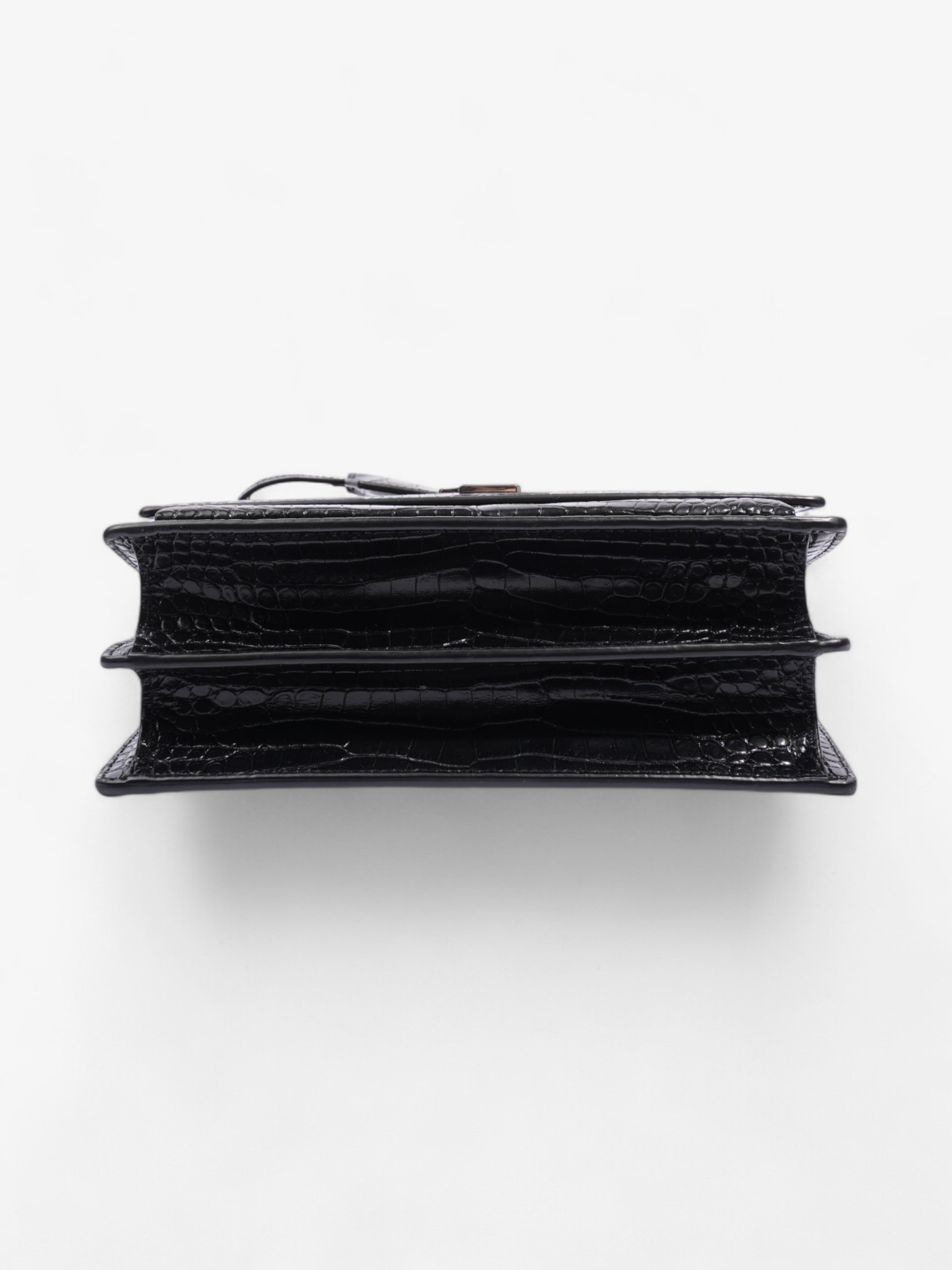 Saint Laurent Sunset Black Embossed Leather Medium