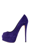 Giuseppe Zanotti  Purple Suede Platform Pumps 37 DS