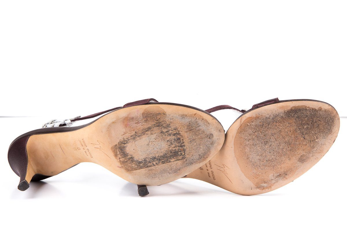 Giuseppe Zanotti Brown & Silver Sandals SZ 8 Sale