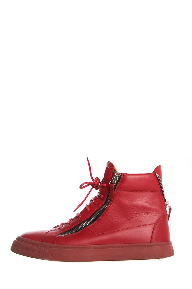 Giuseppe Zanotti Red High Top Sneakers SZ 44