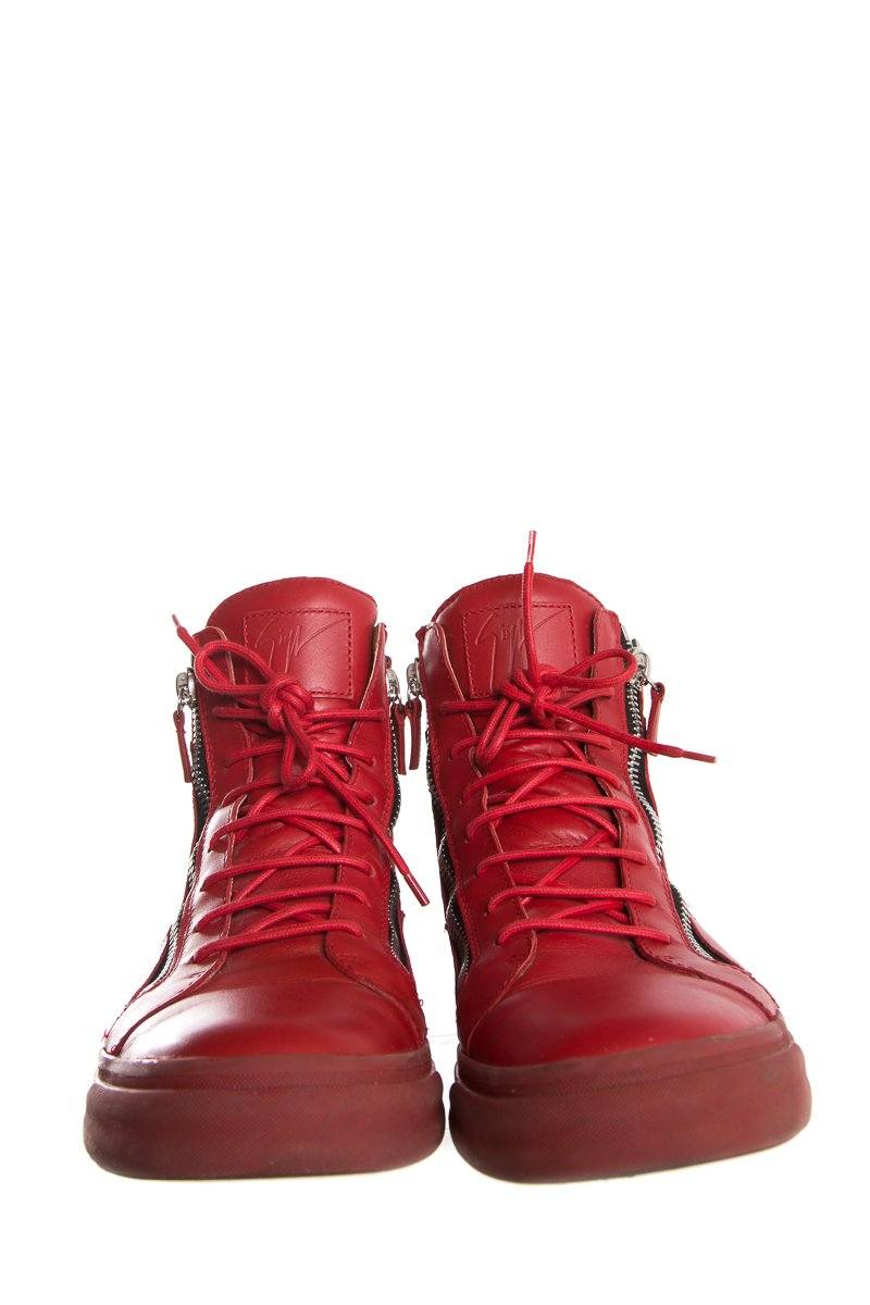 Giuseppe Zanotti Red High Top Sneakers SZ 44