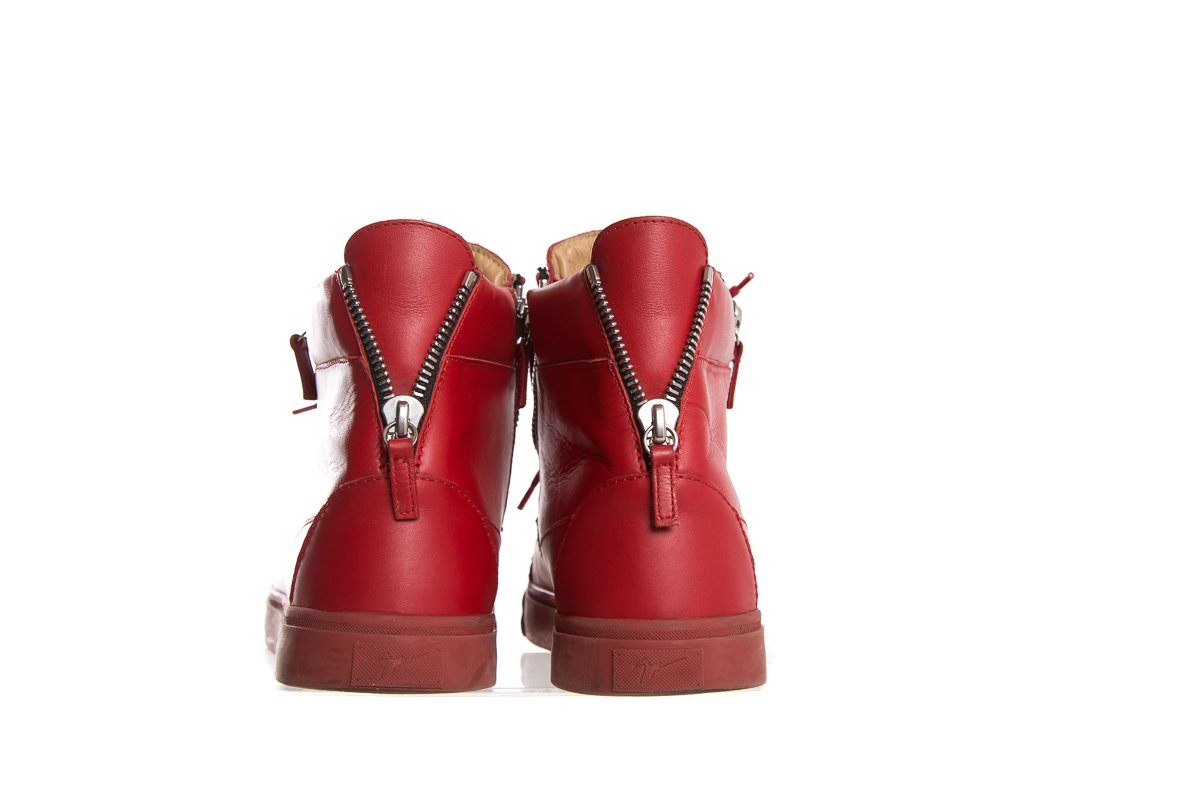Giuseppe Zanotti Red High Top Sneakers SZ 44