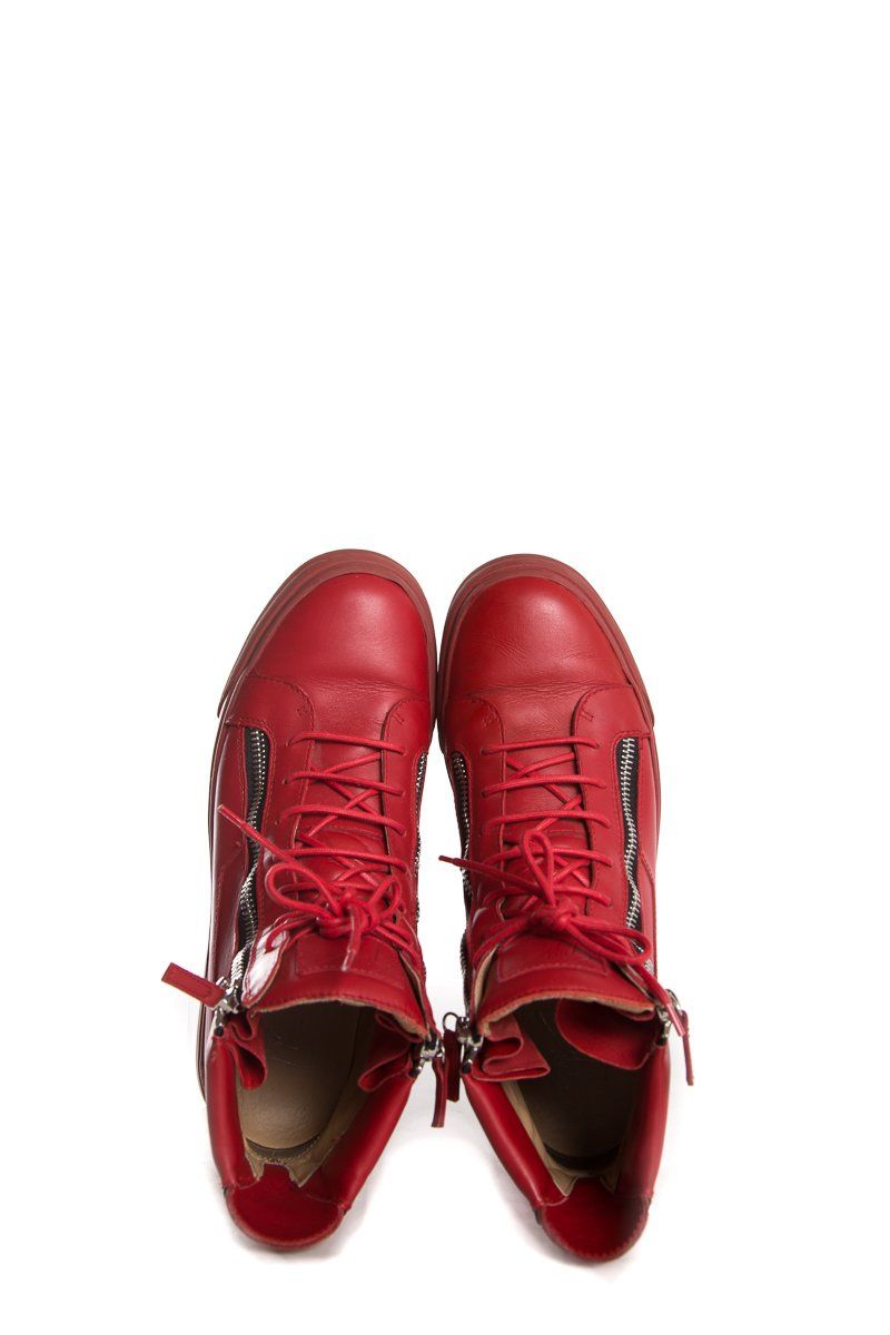 Giuseppe Zanotti Red High Top Sneakers SZ 44