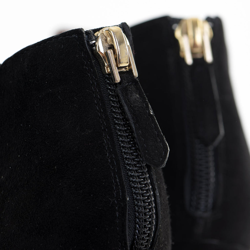 Zenaide Suede Eyelet Heels
