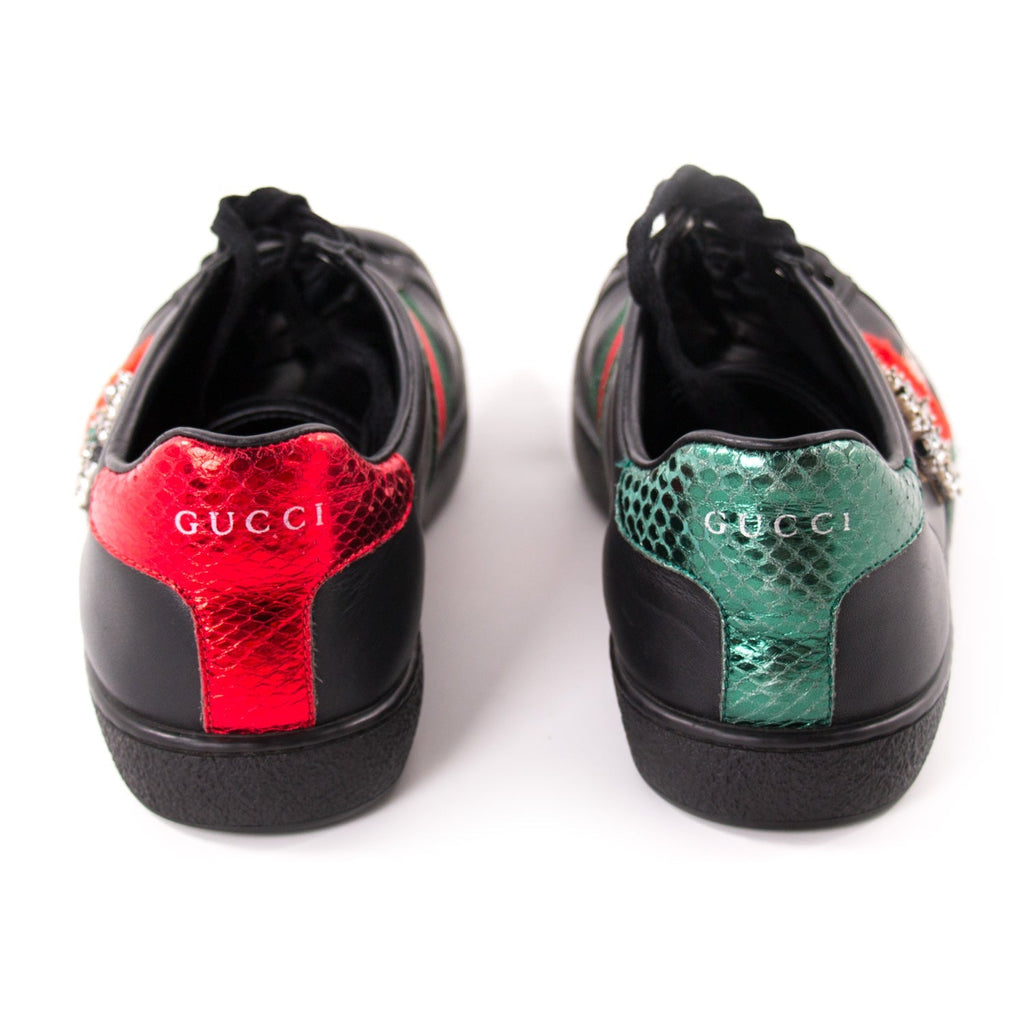 Gucci Ace Leather Embroidered Sneaker