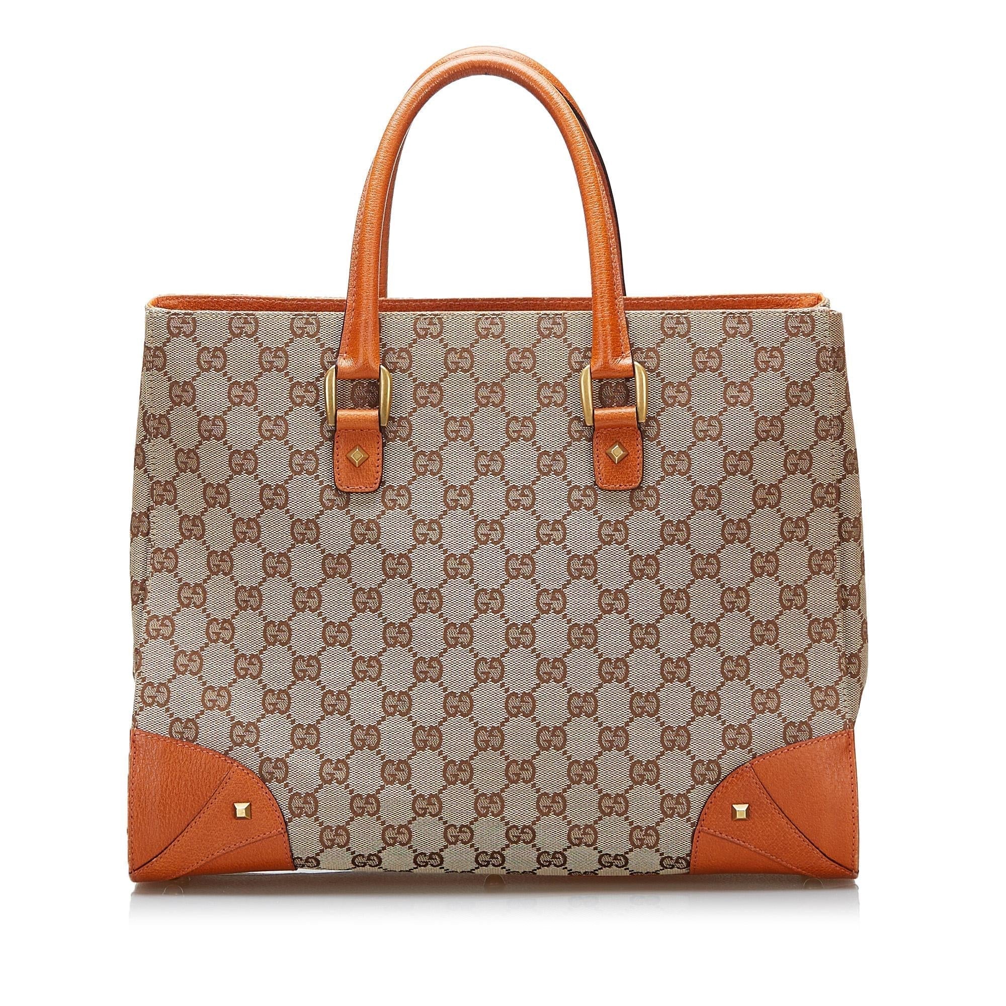 Gucci GG Canvas Nailhead Tote
