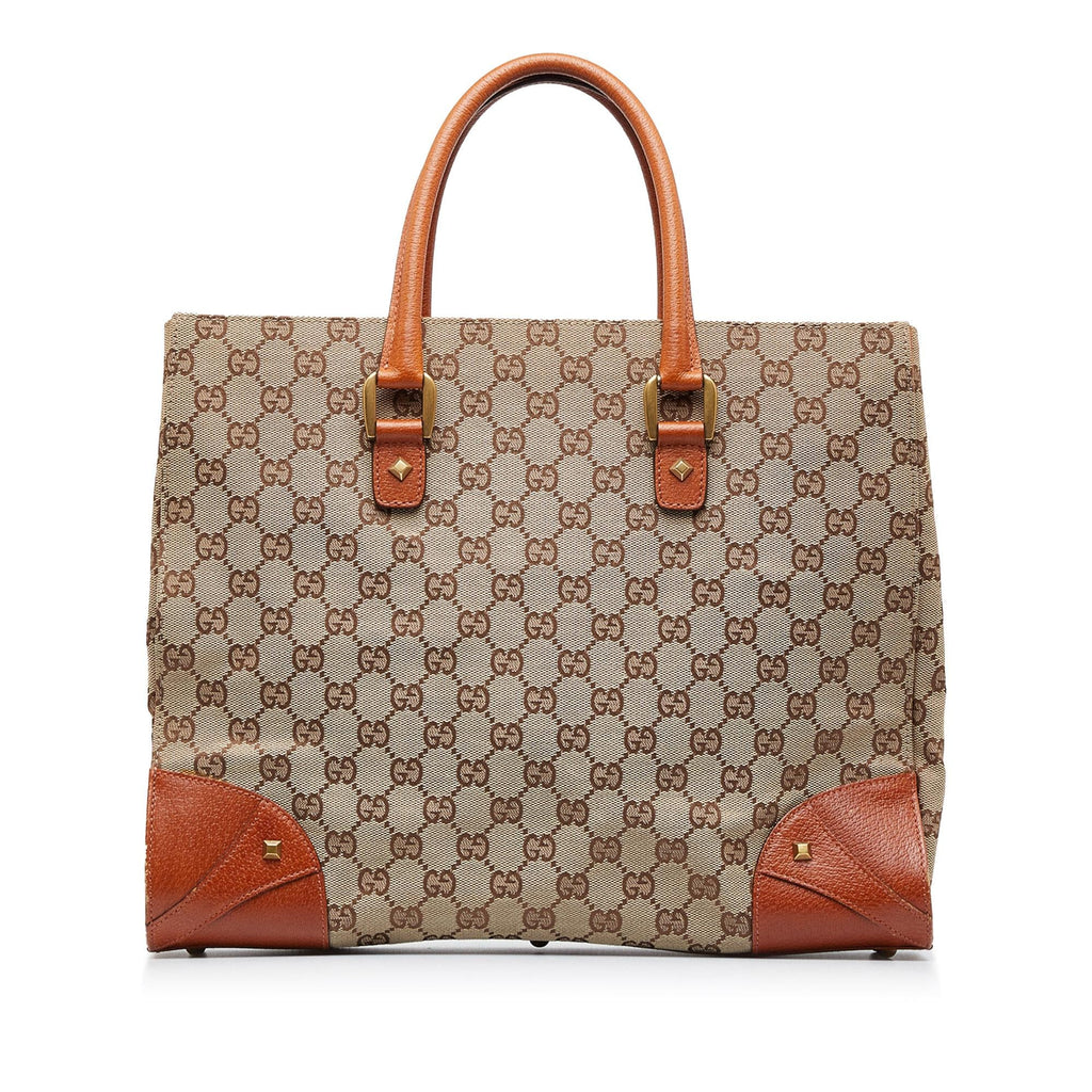 Gucci GG Canvas Nailhead Tote