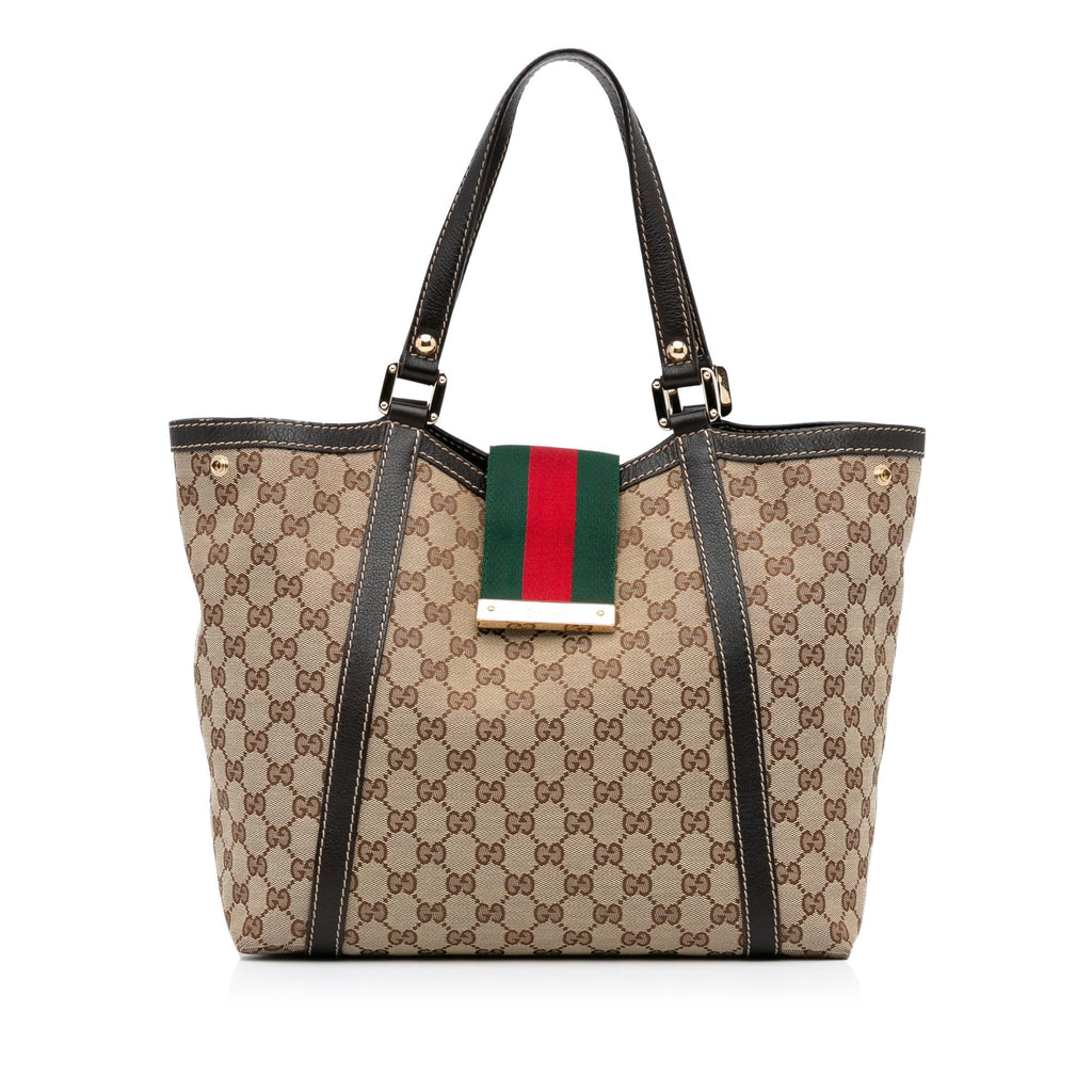 Gucci GG Canvas New Ladies Web Tote