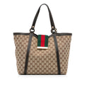Gucci GG Canvas New Ladies Web Tote