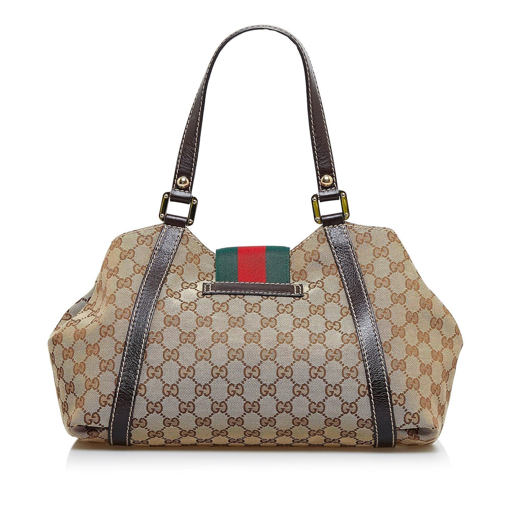 Gucci GG Canvas New Ladies Web Tote
