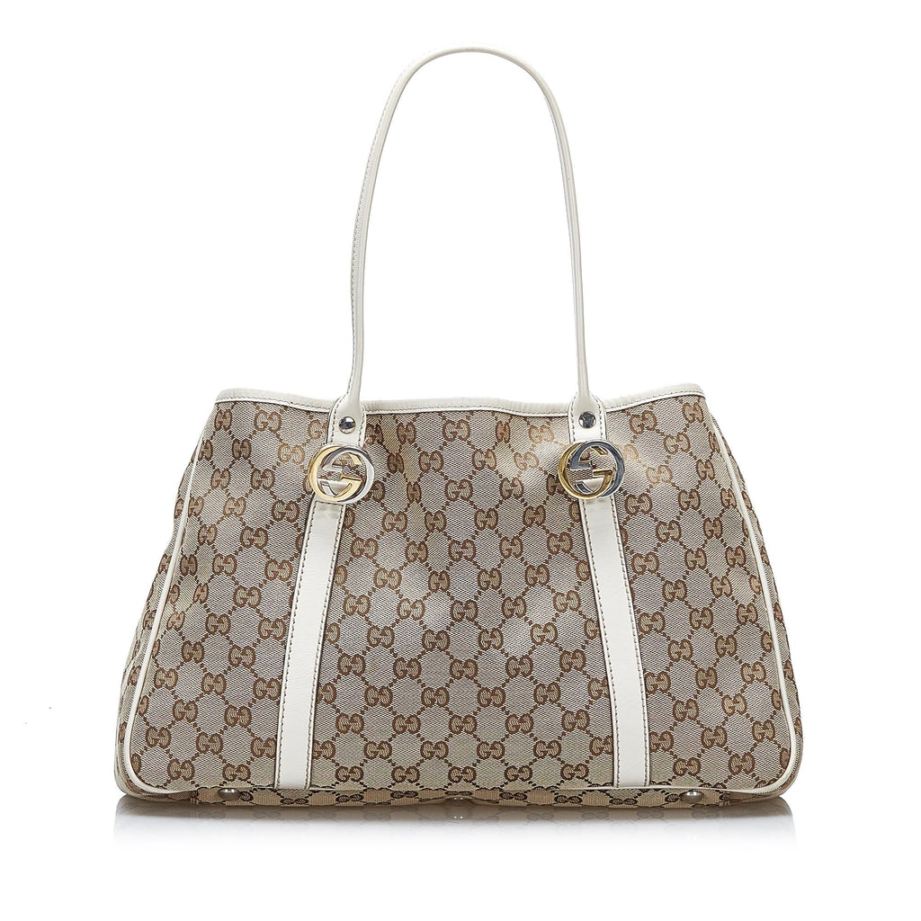 Gucci GG Canvas Twins Tote (SHG-gu3wR2)