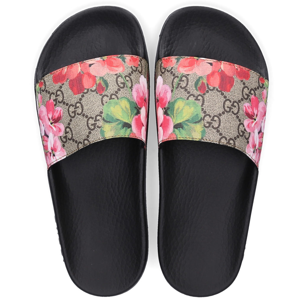 GUCCI GG Blooms Supreme Floral Slide Sandal