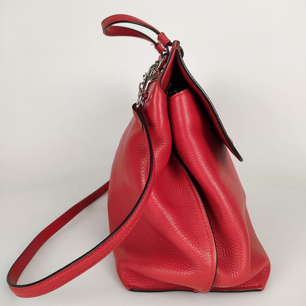 Gucci Gucci Bamboo Daily top handle bag in red leather - '10s
