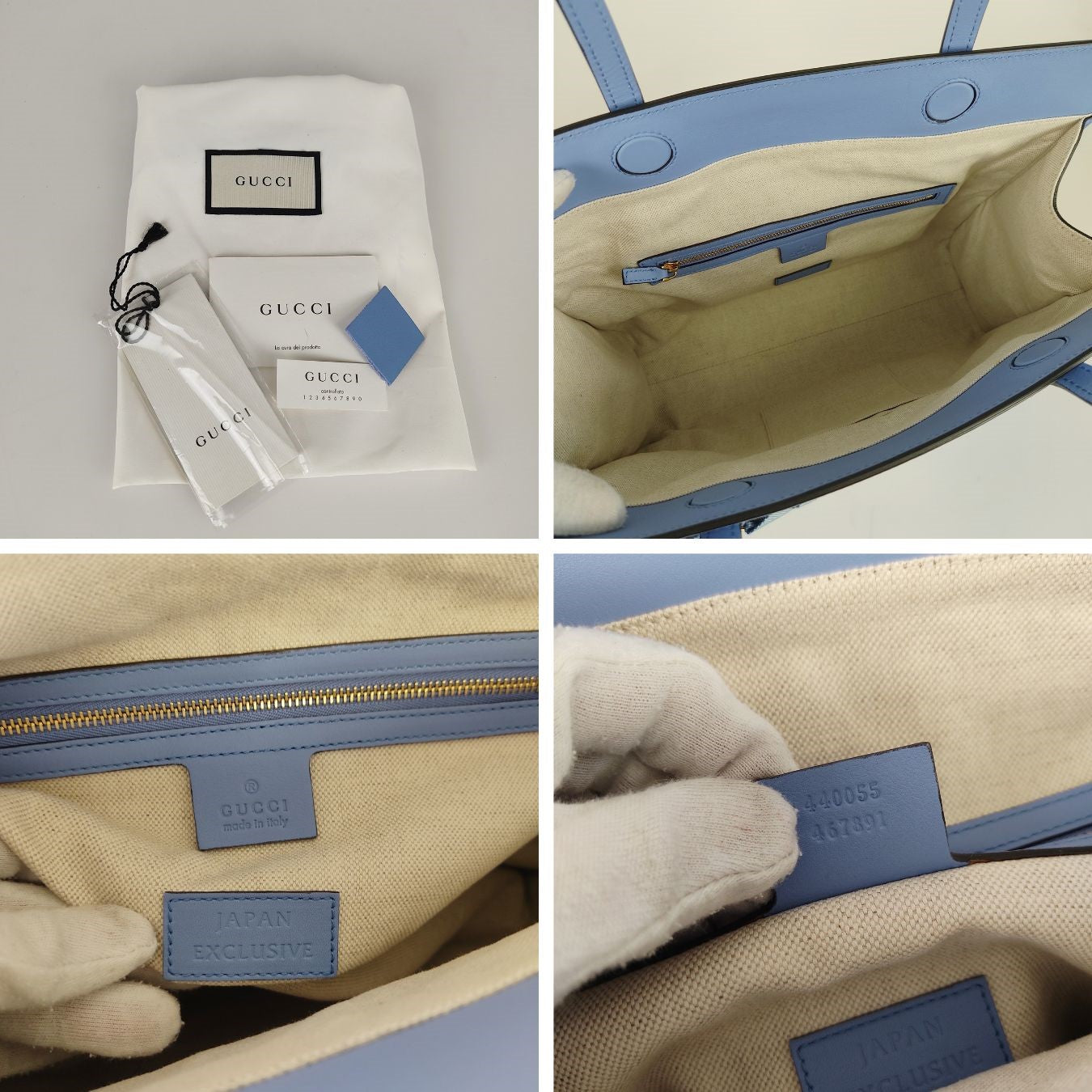 Gucci Gucci Shopper handbag in light blue leather Japan Exclusive - '10s