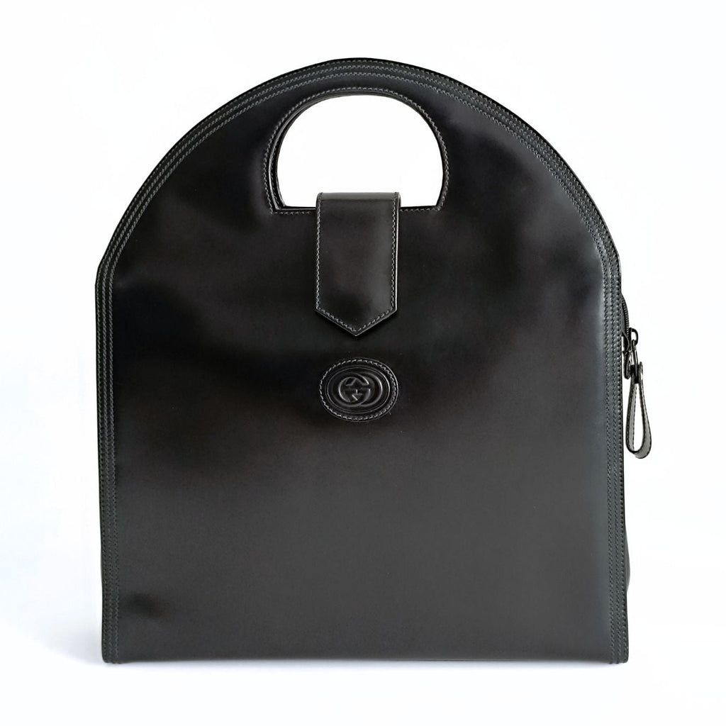 Gucci Gucci vintage black leather handbag - '10s