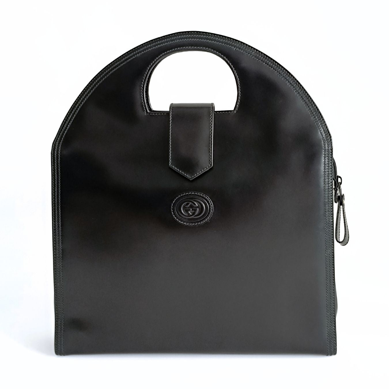 Gucci Gucci vintage black leather handbag - '10s