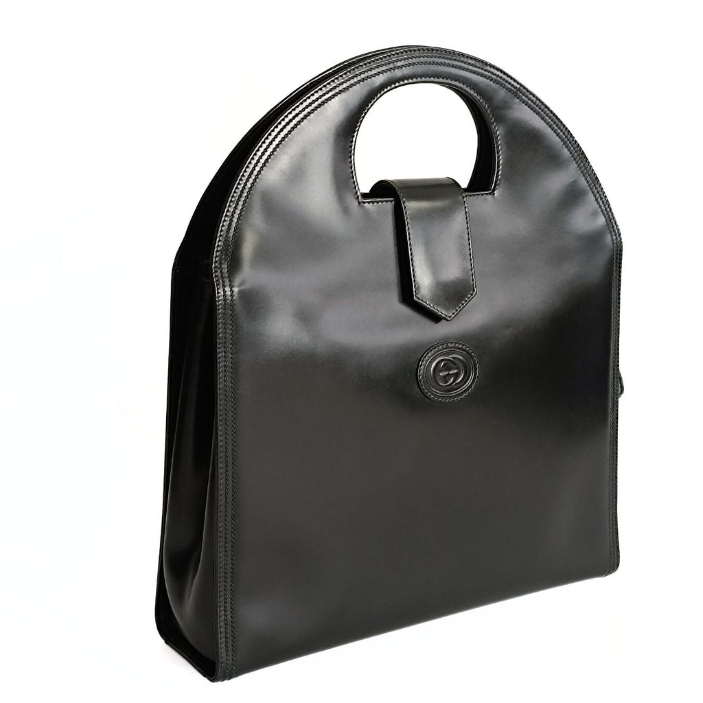 Gucci Gucci vintage black leather handbag - '10s