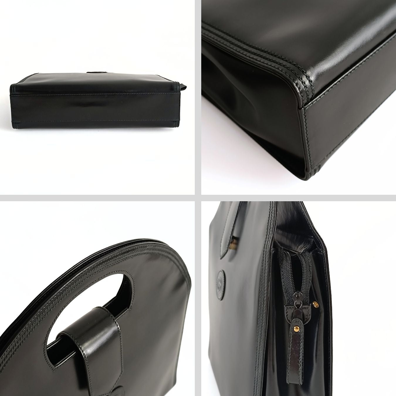 Gucci Gucci vintage black leather handbag - '10s