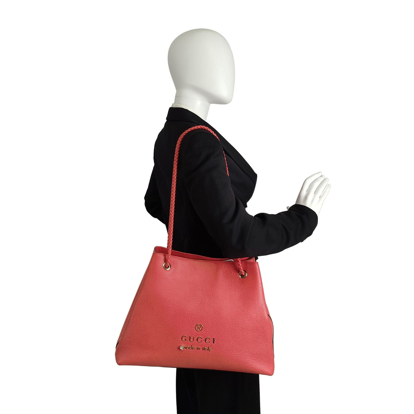 Gucci Gucci Gifford shoulder bag in coral red leather - '10s