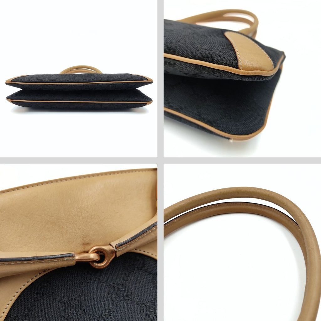 Gucci Gucci Horsebit Chain shoulder bag in canvas and leather - '10s