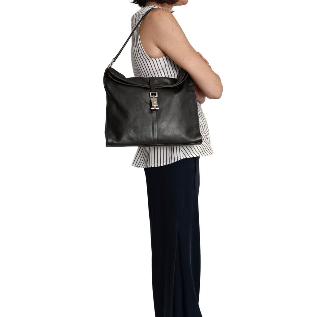 Gucci Gucci Jackie shoulder bag in black leather - '10s