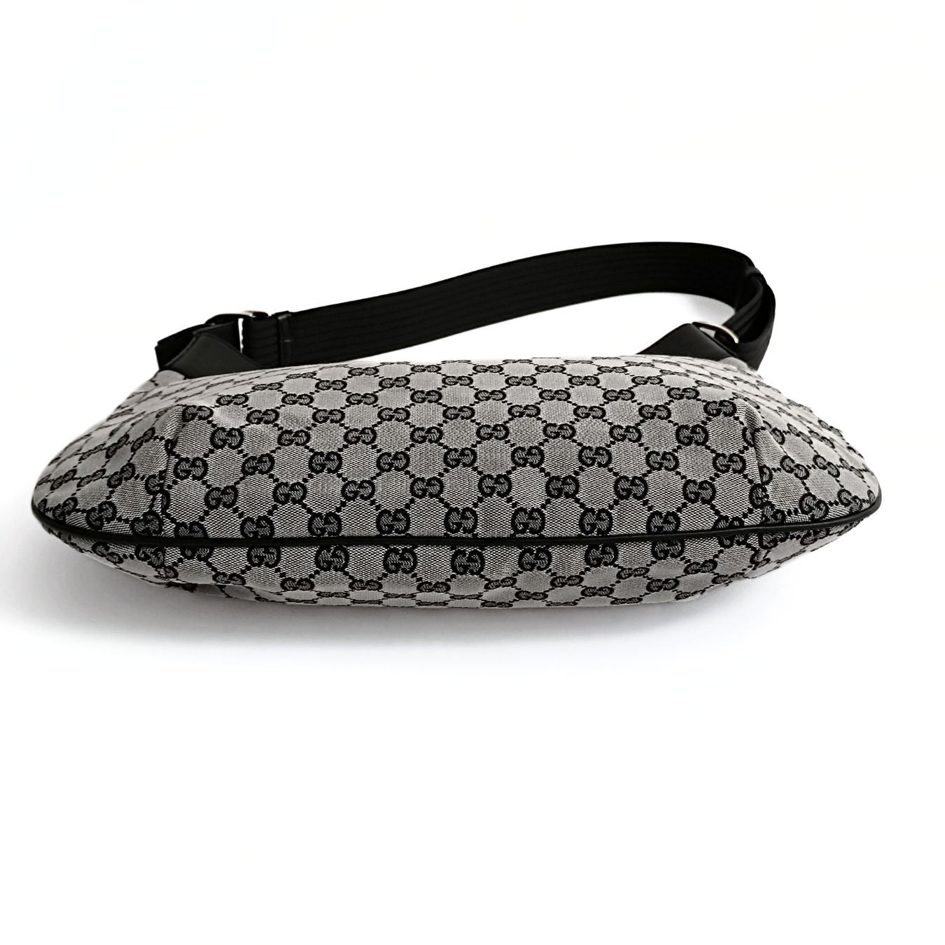 Gucci Gucci grey/black GG canvas shopper shoulder bag - '10s