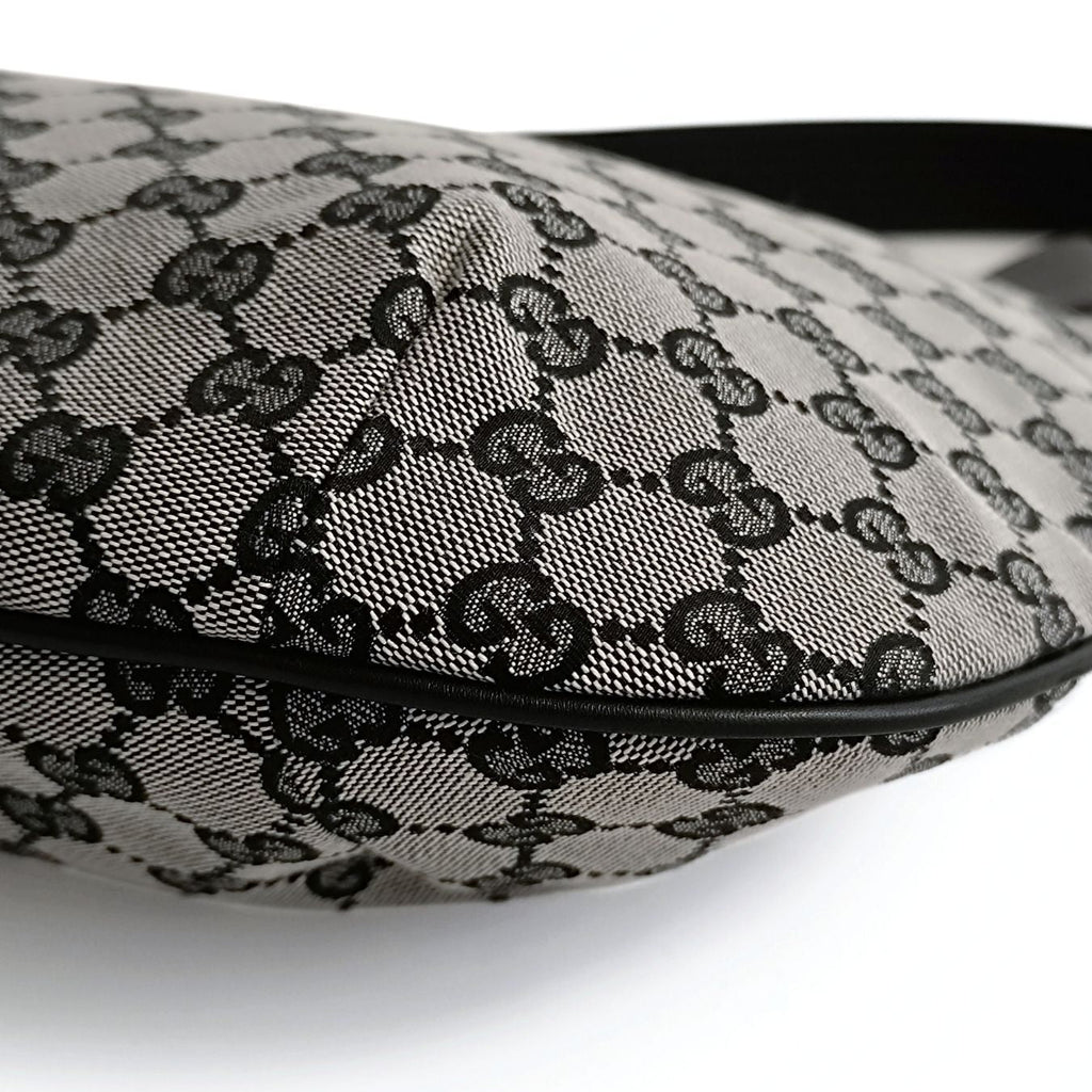 Gucci Gucci grey/black GG canvas shopper shoulder bag - '10s