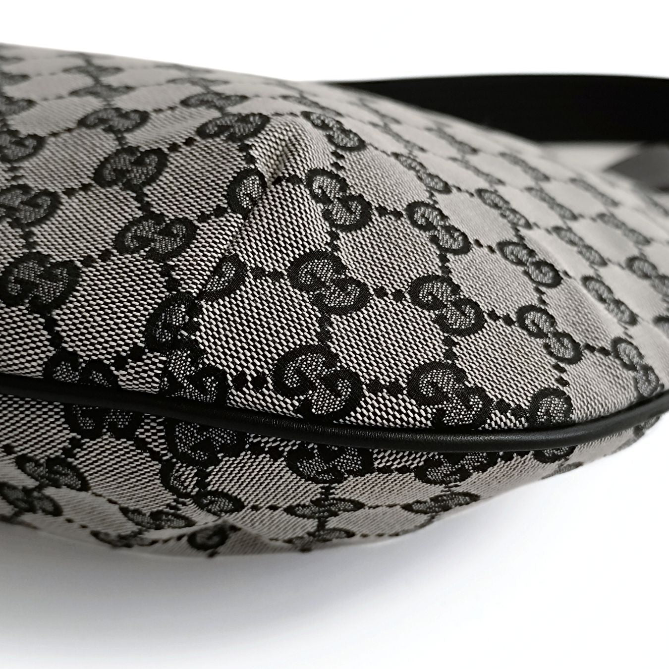 Gucci Gucci grey/black GG canvas shopper shoulder bag - '10s