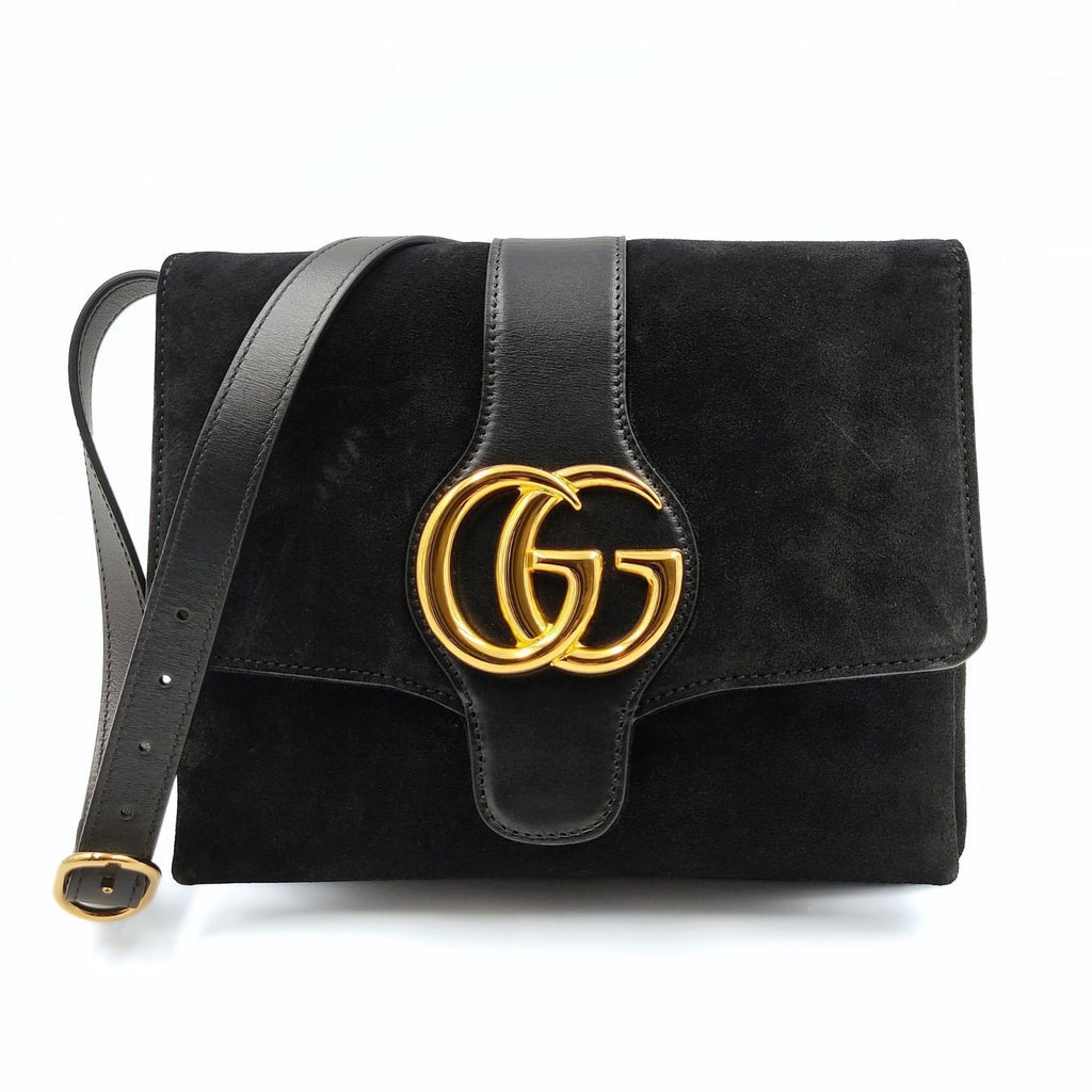 Gucci Gucci Arli shoulder bag in black suede - '10s