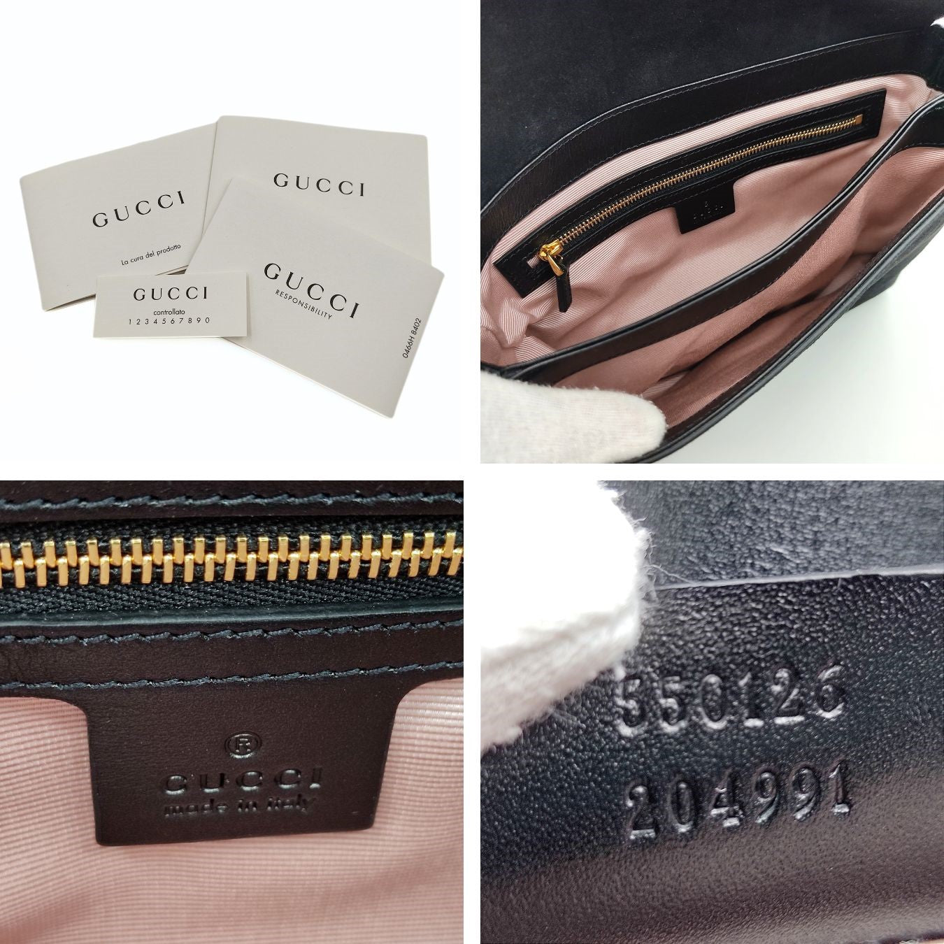 Gucci Gucci Arli shoulder bag in black suede - '10s