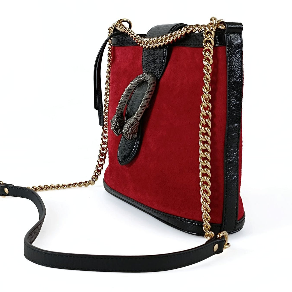 Gucci Gucci Dionysus Bucket shoulder bag in suede and patent leather - '10s
