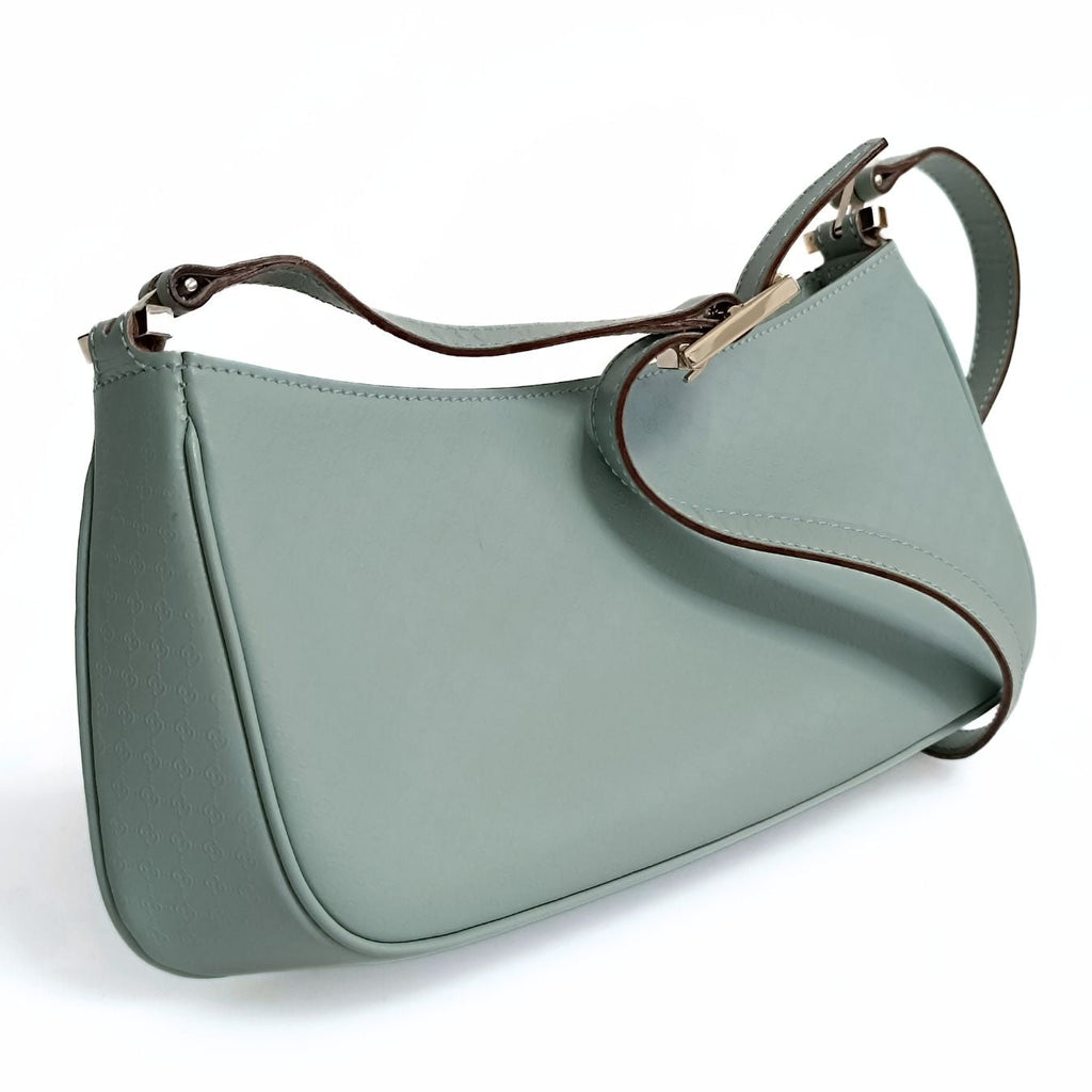 Gucci Gucci baguette shoulder bag in powder blue GG leather - '10s