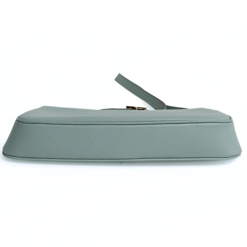 Gucci Gucci baguette shoulder bag in powder blue GG leather - '10s
