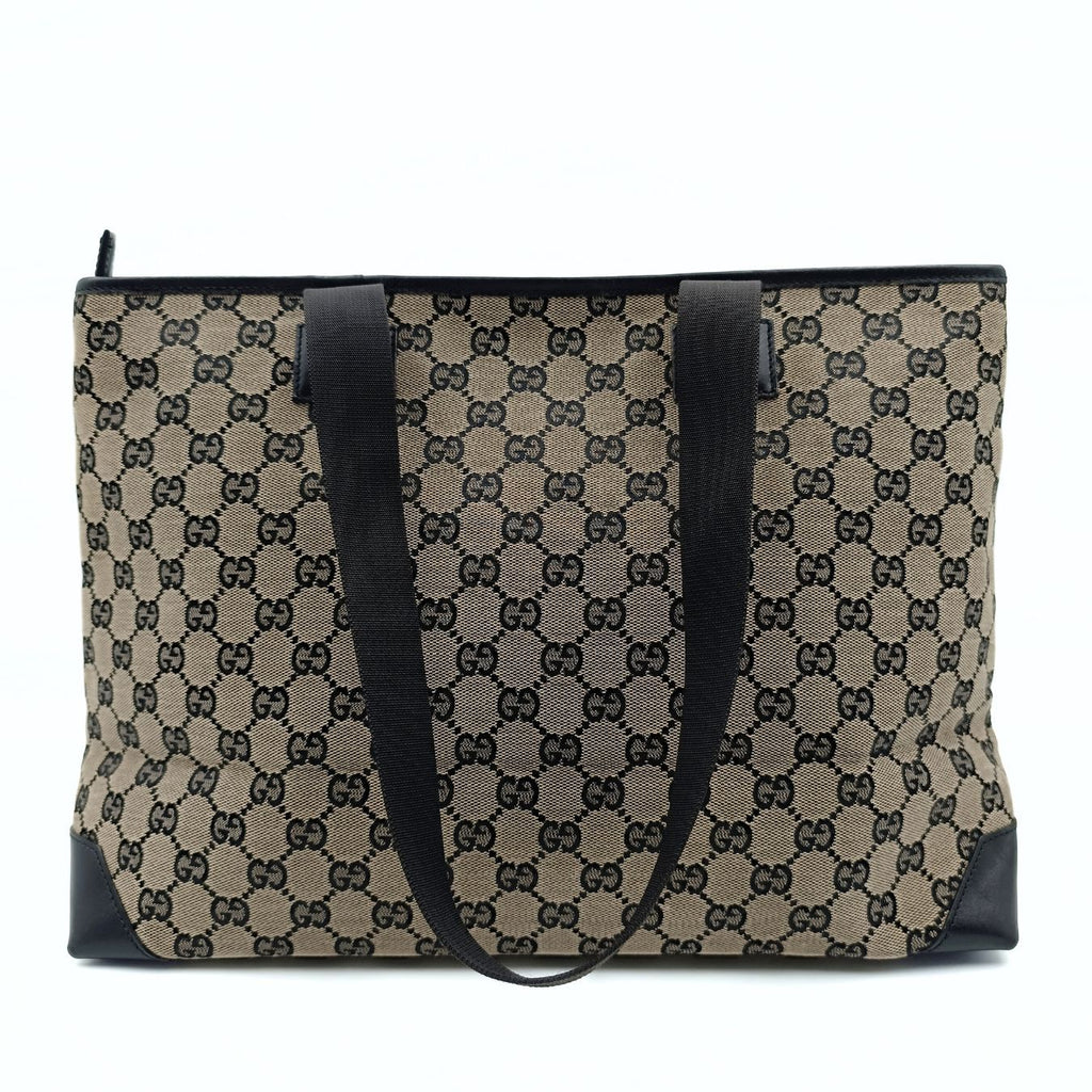 Gucci Gucci GG shoulder shopper bag in canvas and leather - '10s
