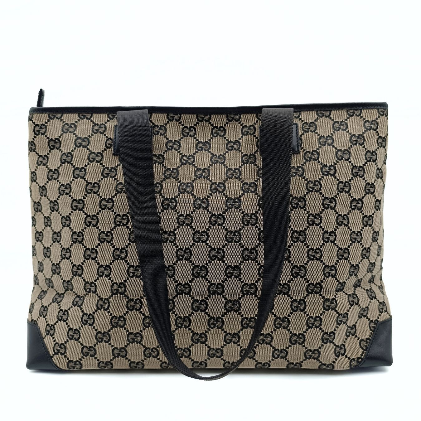 Gucci Gucci GG shoulder shopper bag in canvas and leather - '10s