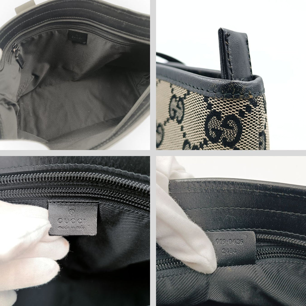 Gucci Gucci GG shoulder shopper bag in canvas and leather - '10s