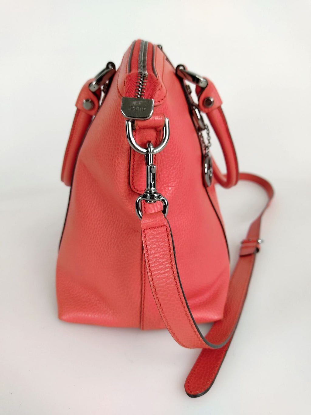 Gucci Gucci shoulder bag in coral red leather - '10s