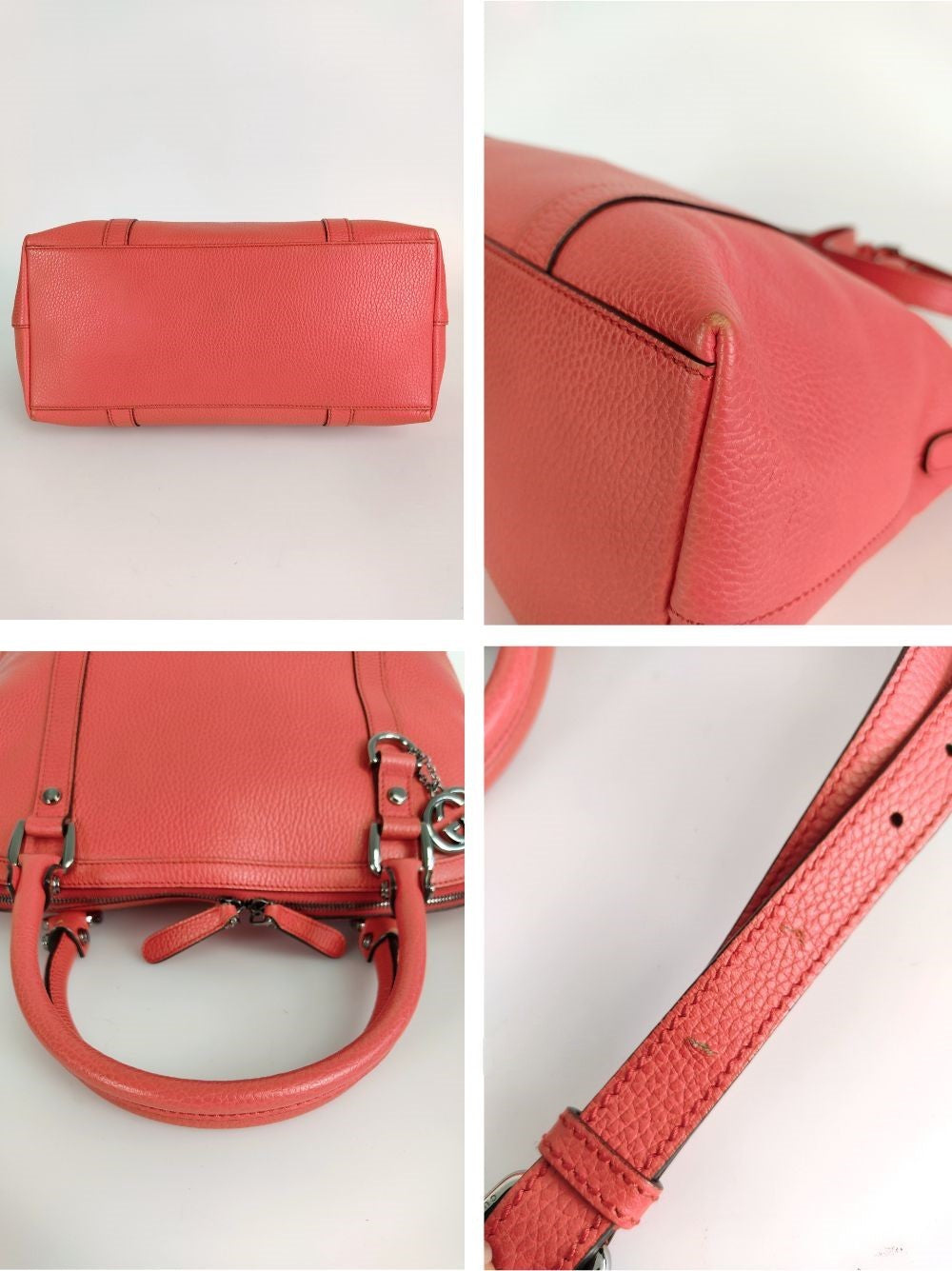 Gucci Gucci shoulder bag in coral red leather - '10s