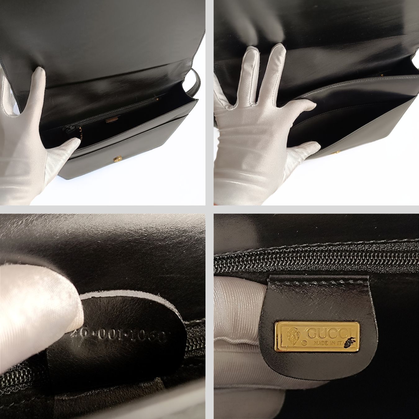Gucci Gucci vintage black leather shoulder bag - '10s