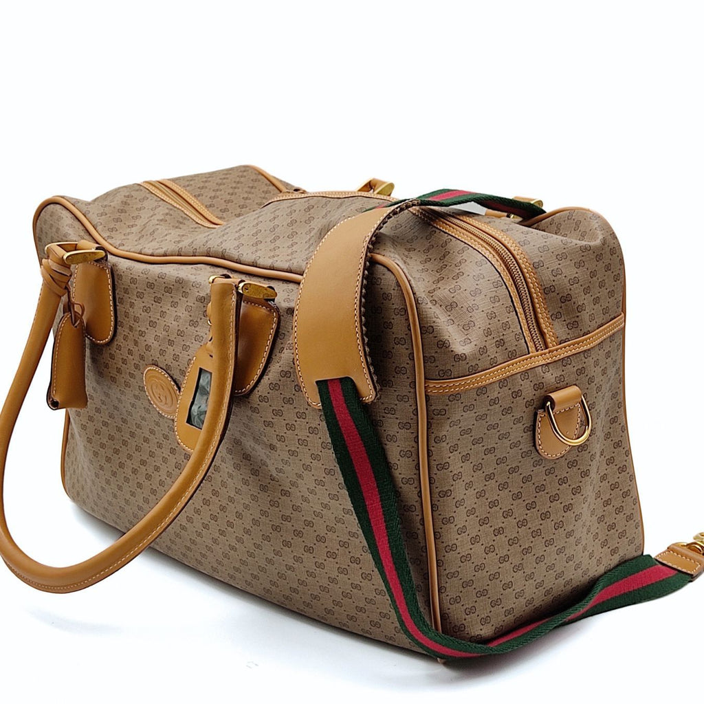 Gucci Gucci vintage monogram Web line travel bag - '10s