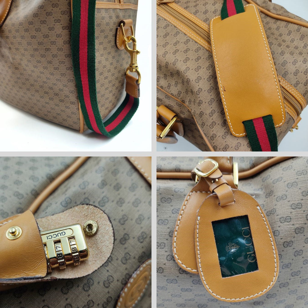 Gucci Gucci vintage monogram Web line travel bag - '10s