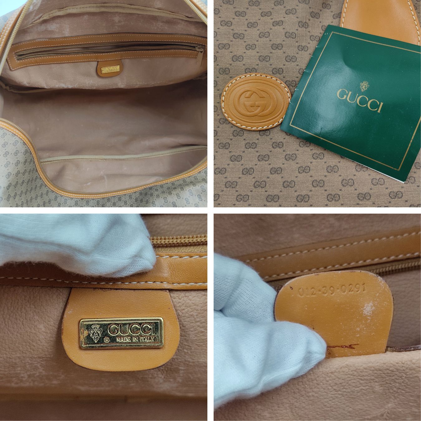 Gucci Gucci vintage monogram Web line travel bag - '10s