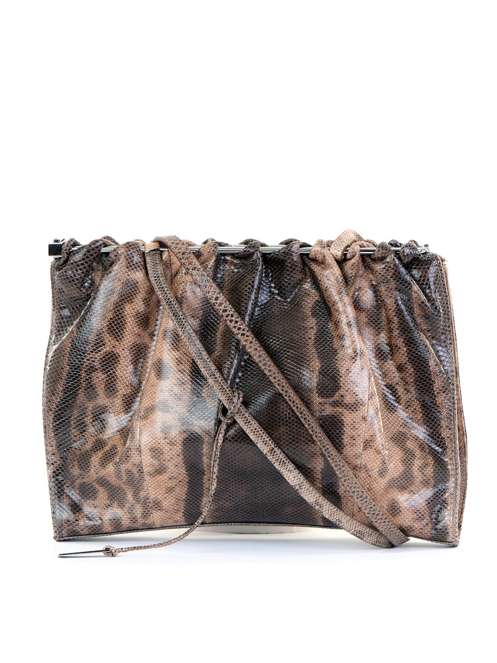 Brown Lizard Shoulder Bag