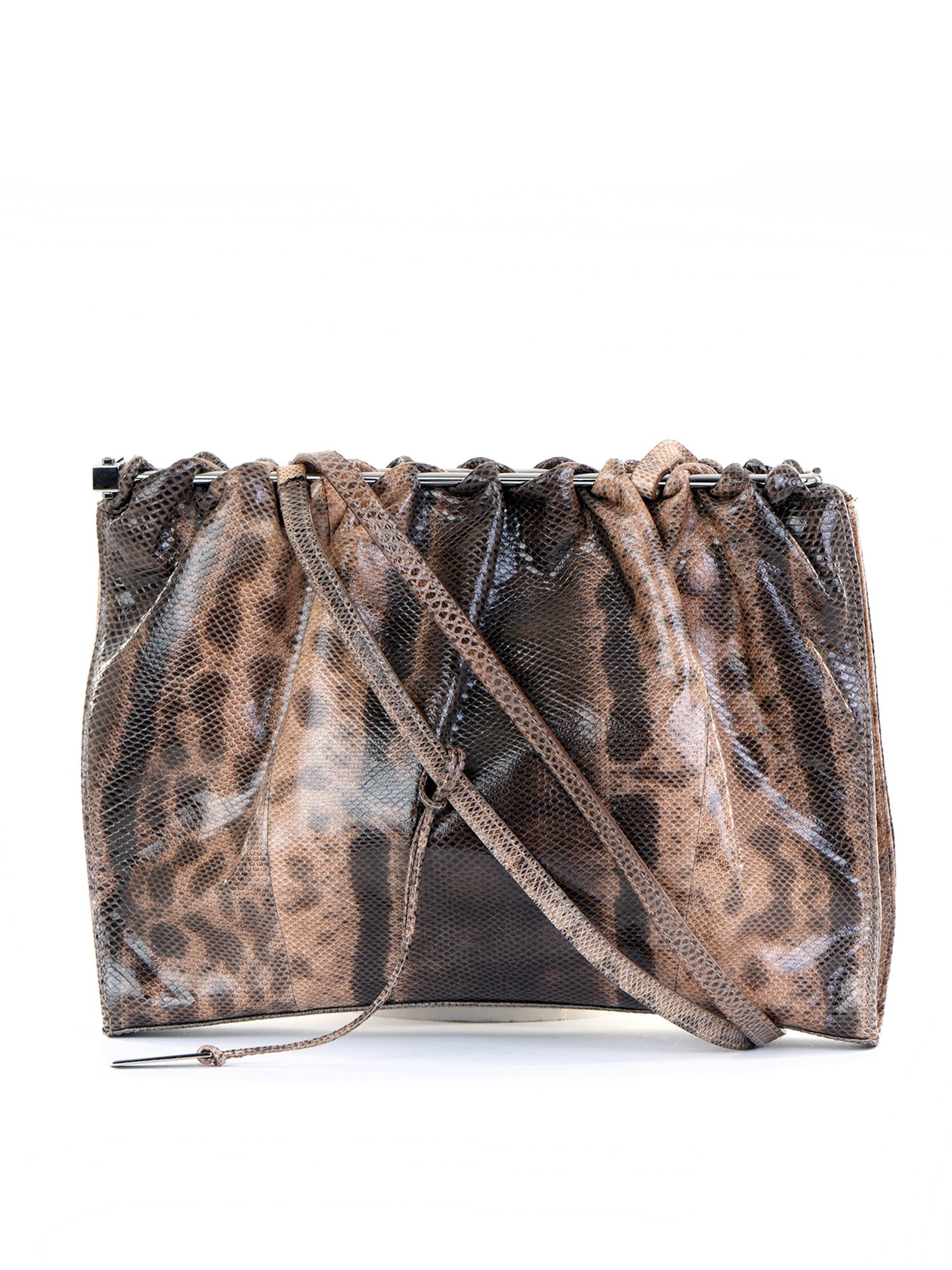 Brown Lizard Shoulder Bag