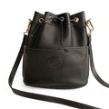 Gucci Gucci vintage black leather bucket bag - '10s