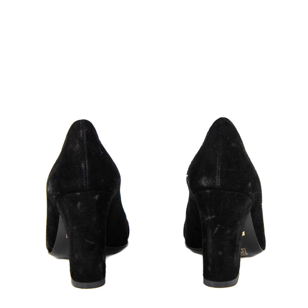 Gucci Black Suede Buckle Pumps Size 5 | EU 35