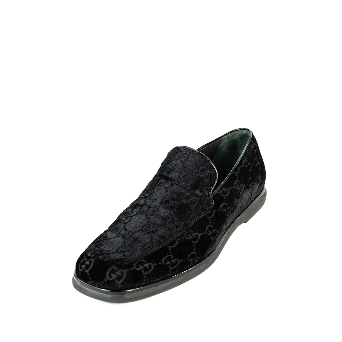 Gucci Black Velvet GG Loafers Size 9.5 | EU 39.5
